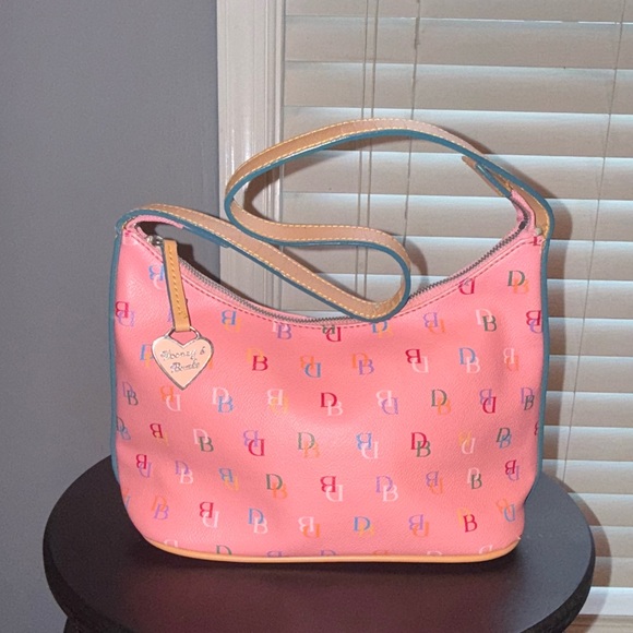 Dooney & Bourke Pink Multicolor Logo Shoulder Bag - Picture 1 of 7